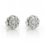 Fancy Diamond Stud Earrings with marquise cut diamonds